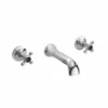 Bayswater 3 Hole Hex Bath Mixer Taps - Black/Chrome | Traditional Style | High-Quality Finish