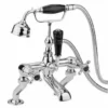 Bayswater Dome Bath Shower Mixer - Black/Chrome | Traditional Taps