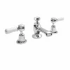 Bayswater 3 Hole Lever Dome Basin Mixer Taps - White/Chrome | Traditional Taps 1 Bayswater 3 Hole Lever Dome Basin Mixer Taps - White/Chrome | Traditional Taps -Bathroom Sales Shop BAYT307