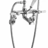 Bayswater Lever Dome Wall Mounted Bath Shower Mixer - White/Chrome | Traditional Taps -Bathroom Sales Shop BAYT310