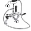 Bayswater Lever Dome Bath Shower Mixer - Black/Chrome | Traditional Taps -Bathroom Sales Shop BAYT344