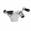 Bayswater Monobloc Lever Dome Bidet Taps - Black/Chrome | Modern Bathroom Tap -Bathroom Sales Shop BAYT348