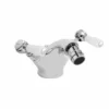 Bayswater Monobloc Lever Hex Bidet Taps - White/Chrome | High-Quality Bathroom Taps -Bathroom Sales Shop BAYT408