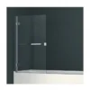 ABACUS Hinged Bath Shower Screen 1450mm - Single Panel Bathroom Shower Enclosure
