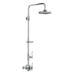 Burlington Stour Exposed Traditional Shower with Rigid Riser & Fixed Head - BF2S | Premium Shower Valve