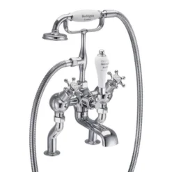 Burlington Birkenhead Traditional Angled Bath Shower Mixer Tap - BI19 | Chrome Finish