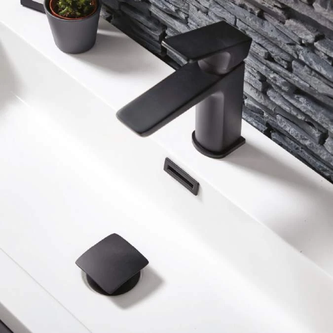 Scudo Muro Black Basin Mono Mixer Tap - Modern Bathroom Tap 5 Scudo Muro Black Basin Mono Mixer Tap - Modern Bathroom Tap - Image 3