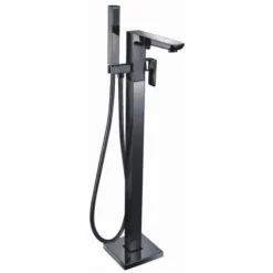 Scudo Muro Black Freestanding Bath Shower Mixer Tap - Modern Bathroom Taps