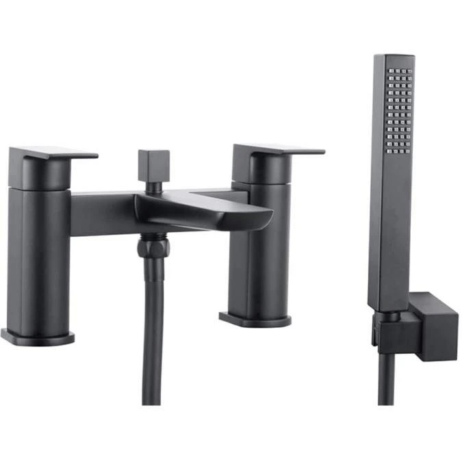 Scudo Muro Black Bath Shower Mixer Tap - Modern Matte Black Finish 3 Scudo Muro Black Bath Shower Mixer Tap - Modern Matte Black Finish