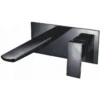 Scudo Muro Black Wall Mounted Bath Mixer Tap - Modern Bathroom Taps