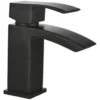 Scudo Descent Black Mono Basin Mixer Tap - Modern Bathroom Tap -Bathroom Sales Shop BLACK251ORBL CO