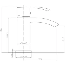 Scudo Descent Black Mono Basin Mixer Tap - Modern Bathroom Tap 7 Scudo Descent Black Mono Basin Mixer Tap - Modern Bathroom Tap -Bathroom Sales Shop BLACK251ORBL LD
