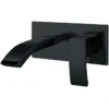 Scudo Descent Black Wall Mounted Basin Mixer Tap - Modern Matte Finish -Bathroom Sales Shop BLACK253ORB CO