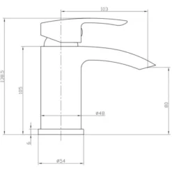 Scudo Belini Black Mono Basin Mixer Tap - Modern Bathroom Faucet -Bathroom Sales Shop BLACK257ORBL LD