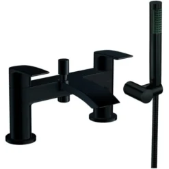 Scudo Belini Black Bath Shower Mixer Tap - Modern Bathroom Taps with Dual Functionality