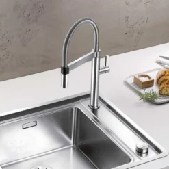 Blanco Culina - S Mini Stainless Steel Monobloc Kitchen Tap - 519844 | Durable & Stylish Design -Bathroom Sales Shop BLANCOCULINA S MINI LIFESTYLE 2