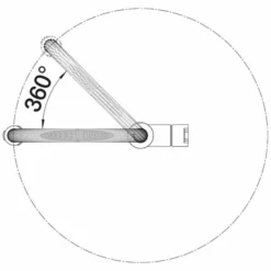 Blanco Culina - S Chrome Monobloc Kitchen Tap - 517597 | High-Quality Kitchen Faucet -Bathroom Sales Shop BLANCOCULINA S SWIVEL RANGE 1