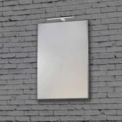 Metro 60 Polished Framed Bathroom Mirror 600x800mm - Origins Living -Bathroom Sales Shop BR 8060 1135 S metro mirror polished frame with light lifestyle