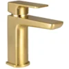 Scudo Muro Brushed Brass Basin Mono Mixer Tap - Modern Bathroom Tap -Bathroom Sales Shop BR BRASS241 CO