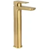 Scudo Muro Brushed Brass High Riser Basin Mono Tap - Modern Bathroom Tap 1 Scudo Muro Brushed Brass High Riser Basin Mono Tap - Modern Bathroom Tap -Bathroom Sales Shop BR BRASS244 CO
