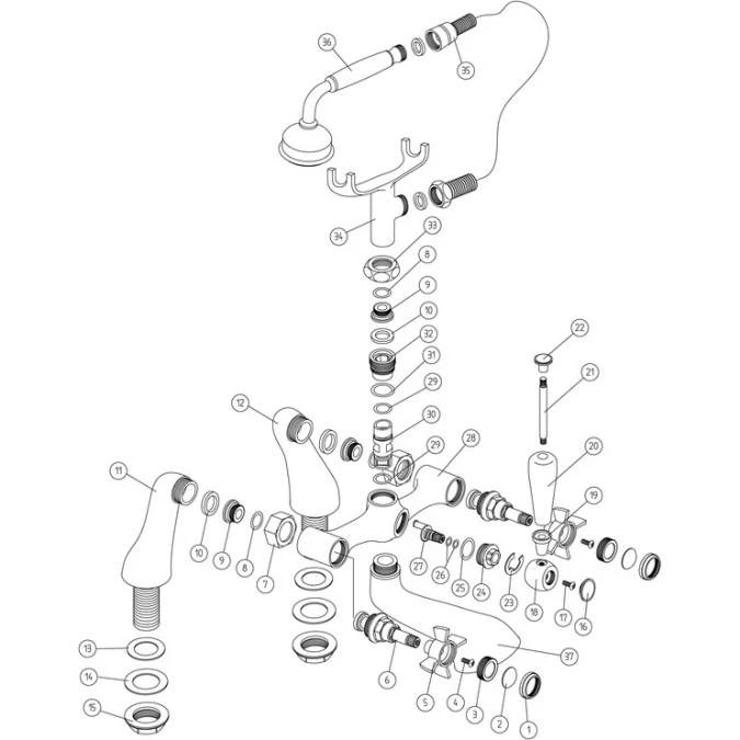 Barbary Bath/Shower Mixer Tap - Modern Chrome Finish, Dual Functionality 5 Barbary Bath/Shower Mixer Tap - Modern Chrome Finish, Dual Functionality - Image 3