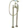 Barbary Floor Standing Bath/Shower Mixer & Shower Kit - Brushed Brass | Luxury Bathroom Taps -Bathroom Sales Shop Barbary Freestanding BSM Brass