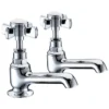 Barbary Basin Taps - Modern Chrome Bathroom Basin Taps with Ceramic Disc Valve -Bathroom Sales Shop Barbary Pillar Taps CO