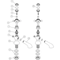 Barbary Basin Pillar Taps - Brushed Brass | Premium Bathroom Taps 7 Barbary Basin Pillar Taps - Brushed Brass | Premium Bathroom Taps -Bathroom Sales Shop Barbary Pillar Taps Part