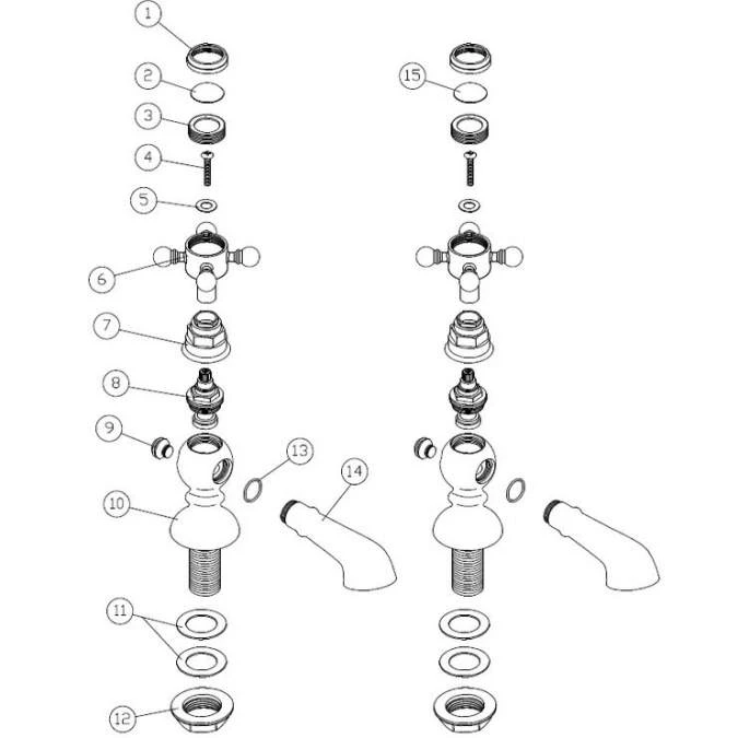 Barbary Basin Pillar Taps - Brushed Brass | Premium Bathroom Taps 5 Barbary Basin Pillar Taps - Brushed Brass | Premium Bathroom Taps - Image 3
