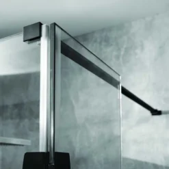 Aquadart 600mm Wetroom 10 Shower Screen - Premium Quality Walk-In Shower Glass -Bathroom Sales Shop Black Bracing Bar 7