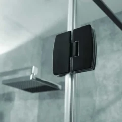Aquadart 1100mm Wetroom 10 Shower Screen - Premium Walk-In Shower Enclosure -Bathroom Sales Shop Black Bracket 6