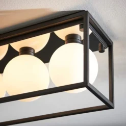 Matt Black Buff Ceiling Light | Stylish Bathroom Lighting -Bathroom Sales Shop Buff Ceiling Light Lifestyle