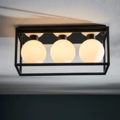 Matt Black Buff Ceiling Light | Stylish Bathroom Lighting -Bathroom Sales Shop Buff Ceiling Light Lifestyle4