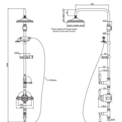 Burlington Stour Exposed Traditional Shower with Rigid Riser, Fixed Head, Hose & Handset - BF3S | Premium Shower System 9 Burlington Stour Exposed Traditional Shower with Rigid Riser, Fixed Head, Hose & Handset - BF3S | Premium Shower System -Bathroom Sales Shop Burlington Stour BF3S tech drawing rubberduck