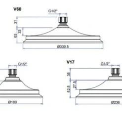 Burlington Severn Concealed 3 Control Shower, Hose & Handset - VF3S | Traditional Shower Valve -Bathroom Sales Shop Burlington shower head tech