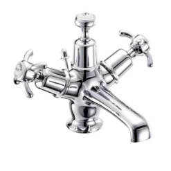 Burlington Anglesey Monobloc Basin Mixer Tap with High/Low Central Indice - AN4 | Traditional Style | Chrome Finish