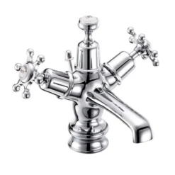 Burlington Birkenhead Traditional Cross Head Basin Monobloc Tap with Pop Up Waste - BI4 -Bathroom Sales Shop Burlington BIR4 2