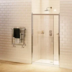 Burlington 1400mm Traditional Sliding Shower Door - Durable & Stylish