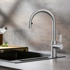 Blanco Candor S Brushed Steel Kitchen Tap - 523121 | High-Quality Monobloc Tap 13 Blanco Candor S Brushed Steel Kitchen Tap - 523121 | High-Quality Monobloc Tap -Bathroom Sales Shop CANDOR S BRUSHED STEEL LIFESTYLE 1