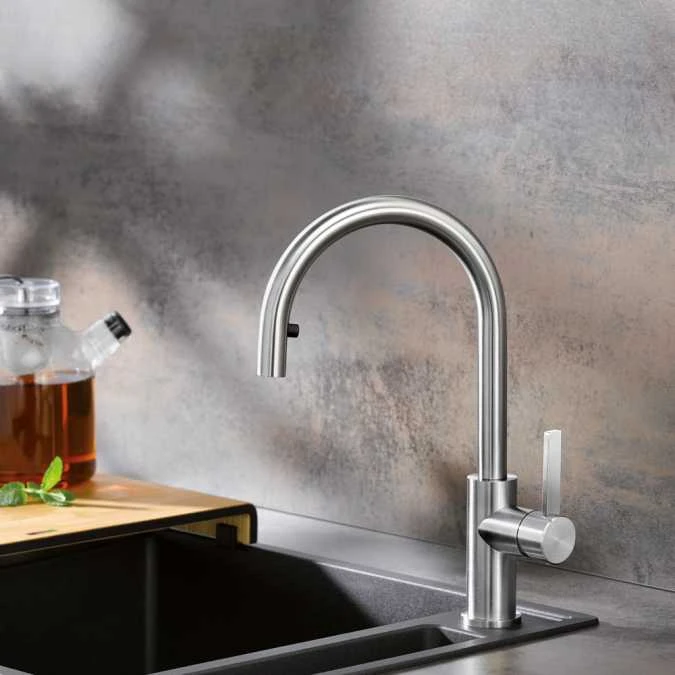Blanco Candor S Brushed Steel Kitchen Tap - 523121 | High-Quality Monobloc Tap 7 Blanco Candor S Brushed Steel Kitchen Tap - 523121 | High-Quality Monobloc Tap - Image 5