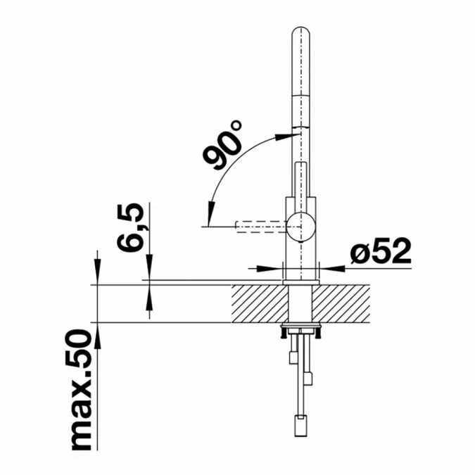 Blanco Candor S Brushed Steel Kitchen Tap - 523121 | High-Quality Monobloc Tap 8 Blanco Candor S Brushed Steel Kitchen Tap - 523121 | High-Quality Monobloc Tap - Image 6