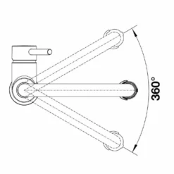 Blanco Catris S Flexo Black and Chrome Kitchen Tap - 525791 | Stylish Monobloc Tap for Modern Kitchens -Bathroom Sales Shop CATRIS S FLEXO SWIVEL RANGE