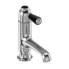 Burlington Chelsea Traditional Monobloc Basin Tap With Black Lever - CH19BLA | Stylish & Durable -Bathroom Sales Shop CH19 BLA CO