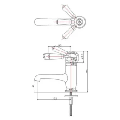 Burlington Chelsea Traditional Monobloc Basin Tap CH19 | Elegant & Durable Design 11 Burlington Chelsea Traditional Monobloc Basin Tap CH19 | Elegant & Durable Design -Bathroom Sales Shop CH19 LD