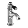 Burlington Chelsea Traditional Curved Monobloc Basin Tap With Black Lever - Stylish Bathroom Tap -Bathroom Sales Shop CH21 BLA CO