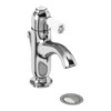 Burlington Chelsea Traditional Curved Monobloc Basin Tap with Pop Up Waste - Chrome Finish -Bathroom Sales Shop CH22 CO