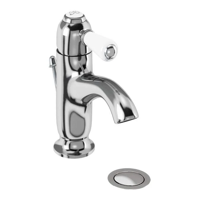 Burlington Chelsea Traditional Curved Monobloc Basin Tap with Pop Up Waste - Chrome Finish 3 Burlington Chelsea Traditional Curved Monobloc Basin Tap with Pop Up Waste - Chrome Finish