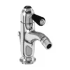 Burlington Chelsea Monobloc Bidet Mixer Tap With Black Lever & Pop Up Waste - CH23BLA | Traditional Style -Bathroom Sales Shop CH23 BLA
