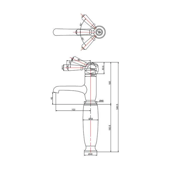 Burlington Chelsea Traditional Monobloc Basin Tap CH19 | Elegant & Durable Design 8 Burlington Chelsea Traditional Monobloc Basin Tap CH19 | Elegant & Durable Design - Image 6