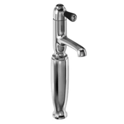Burlington Chelsea Traditional Monobloc Basin Tap With Black Lever - CH19BLA | Stylish & Durable -Bathroom Sales Shop CHE BLA CO
